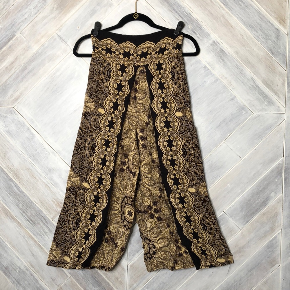 Wide leg split harem pant